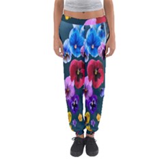 Falling Flowers, Art, Coffee Cup, Colorful, Creative, Cup Women s Jogger Sweatpants by nateshop