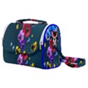 Falling Flowers, Art, Coffee Cup, Colorful, Creative, Cup Satchel Shoulder Bag View1