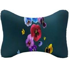 Falling Flowers, Art, Coffee Cup, Colorful, Creative, Cup Seat Head Rest Cushion by nateshop