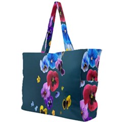 Falling Flowers, Art, Coffee Cup, Colorful, Creative, Cup Simple Shoulder Bag by nateshop