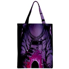 Fingerprint Astro, Amoled, Astronaut, Black, Dark, Oled Zipper Classic Tote Bag by nateshop