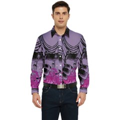 Fingerprint Astro, Amoled, Astronaut, Black, Dark, Oled Men s Long Sleeve  Shirt