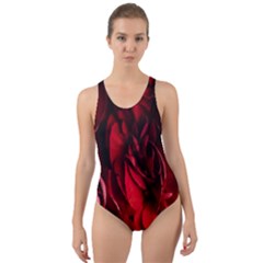 Followers,maroon,rose,roses Cut-out Back One Piece Swimsuit by nateshop