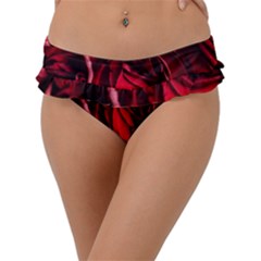 Followers,maroon,rose,roses Frill Bikini Bottoms by nateshop