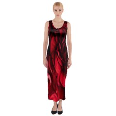 Followers,maroon,rose,roses Fitted Maxi Dress by nateshop