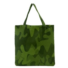 Green Camouflage, Camouflage Backgrounds, Green Fabric Grocery Tote Bag by nateshop
