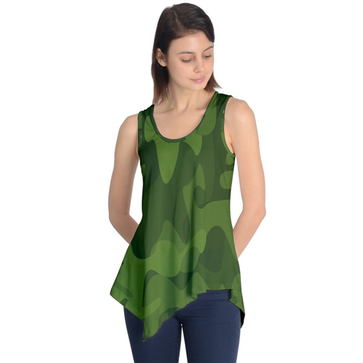 Green Camouflage, Camouflage Backgrounds, Green Fabric Sleeveless Tunic