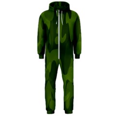 Green Camouflage, Camouflage Backgrounds, Green Fabric Hooded Jumpsuit (men) by nateshop