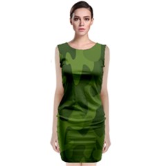 Green Camouflage, Camouflage Backgrounds, Green Fabric Sleeveless Velvet Midi Dress by nateshop