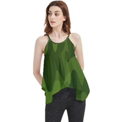 Green Camouflage, Camouflage Backgrounds, Green Fabric Flowy Camisole Tank Top by nateshop