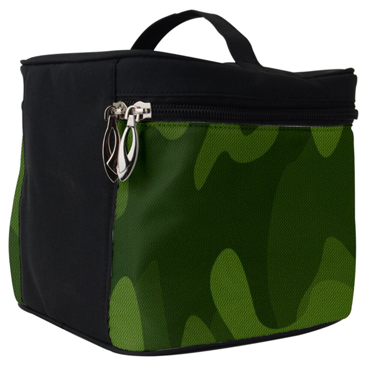 Green Camouflage, Camouflage Backgrounds, Green Fabric Make Up Travel Bag (Big)