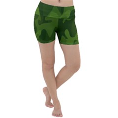Green Camouflage, Camouflage Backgrounds, Green Fabric Lightweight Velour Yoga Shorts by nateshop