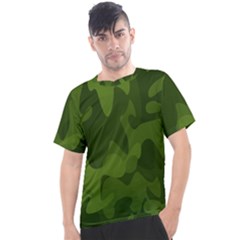 Green Camouflage, Camouflage Backgrounds, Green Fabric Men s Sport Top by nateshop