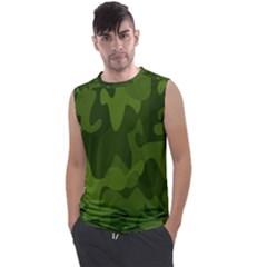 Green Camouflage, Camouflage Backgrounds, Green Fabric Men s Regular Tank Top