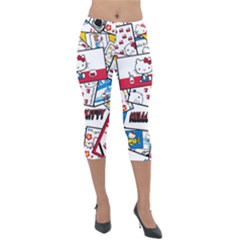 Hello-kitty-62 Lightweight Velour Capri Leggings 