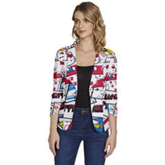 Hello-kitty-62 Women s One-button 3/4 Sleeve Short Jacket by nateshop