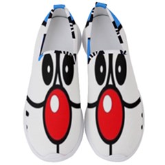 Doraemon Face, Anime, Blue, Cute, Japan Men s Slip On Sneakers by nateshop