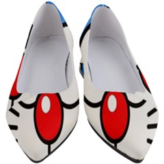 Doraemon Face, Anime, Blue, Cute, Japan Women s Block Heels  by nateshop