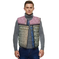 Jeans, Background, Color, Desenho, Shapes, Texture Men s Button Up Puffer Vest	 by nateshop