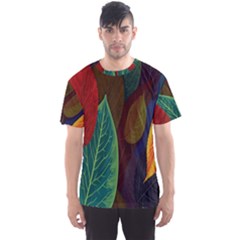 Leaves, Colorful, Desenho, Falling, Men s Sport Mesh T-Shirt