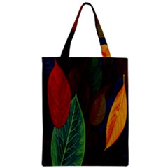 Leaves, Colorful, Desenho, Falling, Zipper Classic Tote Bag