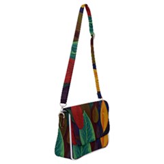 Leaves, Colorful, Desenho, Falling, Shoulder Bag With Back Zipper by nateshop