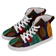 Leaves, Colorful, Desenho, Falling, Women s Hi-top Skate Sneakers by nateshop