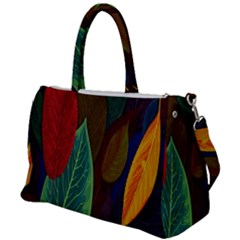 Leaves, Colorful, Desenho, Falling, Duffel Travel Bag