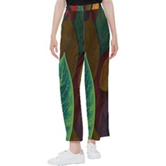 Leaves, Colorful, Desenho, Falling, Women s Pants 