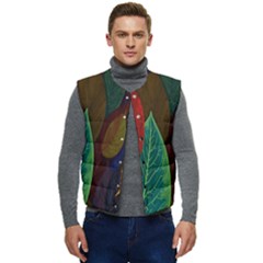 Leaves, Colorful, Desenho, Falling, Men s Button Up Puffer Vest	 by nateshop