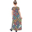 Mandala Pattern Abstract , Mandala, Pattern, Abstract Kids  Short Sleeve Maxi Dress View2