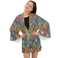 Mandala Pattern Abstract , Mandala, Pattern, Abstract Long Sleeve Kimono