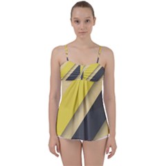 Minimalist, Abstract, Android, Background, Desenho Babydoll Tankini Top by nateshop