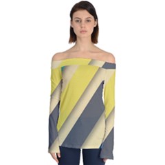 Minimalist, Abstract, Android, Background, Desenho Off Shoulder Long Sleeve Top by nateshop