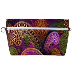 Paisley Pattern, Abstract Colorful, Texture Background, Hd Handbag Organizer by nateshop