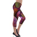 Paisley Pattern, Abstract Colorful, Texture Background, Hd Lightweight Velour Capri Leggings  View4
