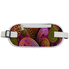 Paisley Pattern, Abstract Colorful, Texture Background, Hd Rounded Waist Pouch by nateshop
