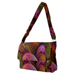 Paisley Pattern, Abstract Colorful, Texture Background, Hd Full Print Messenger Bag (m) by nateshop