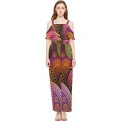 Paisley Pattern, Abstract Colorful, Texture Background, Hd Draped Sleeveless Chiffon Jumpsuit by nateshop