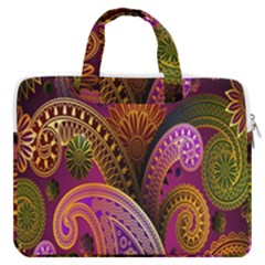 Paisley Pattern, Abstract Colorful, Texture Background, Hd Macbook Pro 13  Double Pocket Laptop Bag by nateshop