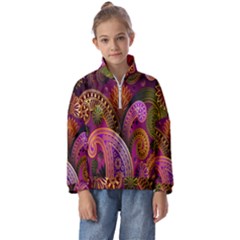 Paisley Pattern, Abstract Colorful, Texture Background, Hd Kids  Half Zip Hoodie by nateshop