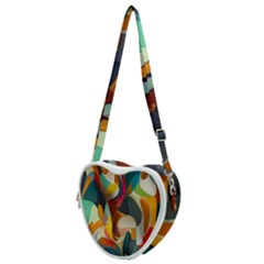 Pattern Calorful Heart Shoulder Bag