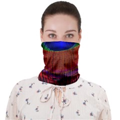 Peacock-feathers,blue 1 Face Covering Bandana (adult)