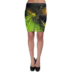 Machine Technology Circuit Electronic Computer Technics Detail Psychedelic Abstract Pattern Bodycon Skirt