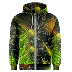 Machine Technology Circuit Electronic Computer Technics Detail Psychedelic Abstract Pattern Men s Zipper Hoodie