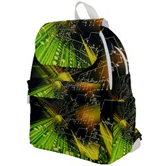 Machine Technology Circuit Electronic Computer Technics Detail Psychedelic Abstract Pattern Top Flap Backpack