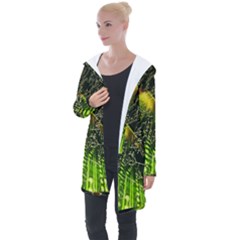 Machine Technology Circuit Electronic Computer Technics Detail Psychedelic Abstract Pattern Longline Hooded Cardigan