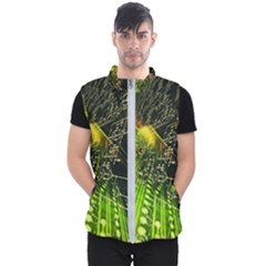 Machine Technology Circuit Electronic Computer Technics Detail Psychedelic Abstract Pattern Men s Puffer Vest