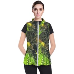 Machine Technology Circuit Electronic Computer Technics Detail Psychedelic Abstract Pattern Women s Puffer Vest