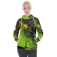 Machine Technology Circuit Electronic Computer Technics Detail Psychedelic Abstract Pattern Women s Hooded Pullover